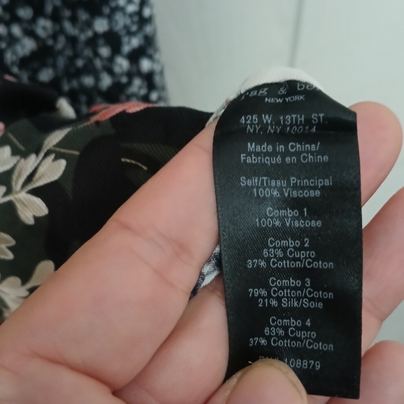 Rag & Bone Londar Asymetrical Floral Patchwork Dress Size Large - Picture 5 of 7